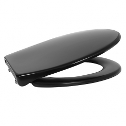 wc daska duroplast - soft close - crna