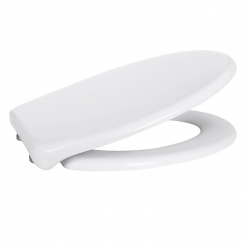wc daska duroplast - soft close - bela
